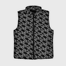 Женский жилет Киберпанк линии белые, цвет: 3D-светло-серый