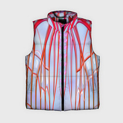 Женский жилет Розовые прожилки, цвет: 3D-красный