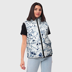 Женский жилет Паттерн ледяные вершины гор, цвет: 3D-светло-серый — фото 2
