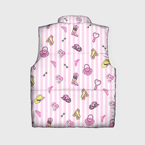 Женский жилет Барби - розовая полоска и аксессуары / 3D-Светло-серый – фото 2