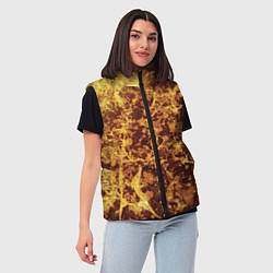 Женский жилет Абстракция - желтый антрацит, цвет: 3D-черный — фото 2