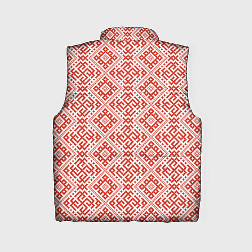 Женский жилет Сварожич - славянский орнамент / 3D-Красный – фото 2