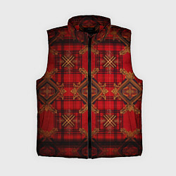 Женский жилет Красная шотландская клетка royal stewart, цвет: 3D-красный