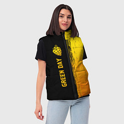 Женский жилет Green Day - gold gradient по-вертикали, цвет: 3D-черный — фото 2