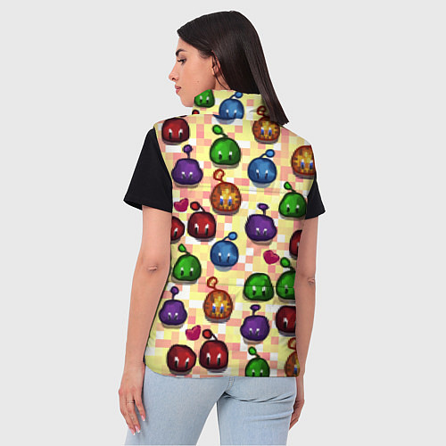 Женский жилет Stardew Valley: slimes / 3D-Светло-серый – фото 4