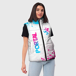 Женский жилет Portal neon gradient style вертикально, цвет: 3D-черный — фото 2