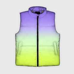 Женский жилет Фиолетовый мятный и желто-зеленый градиент, цвет: 3D-светло-серый