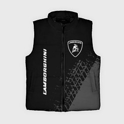 Женский жилет Lamborghini speed на темном фоне со следами шин ве