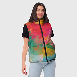 Женский жилет Спектр акварели, цвет: 3D-красный — фото 2