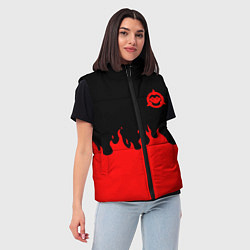 Женский жилет Battletoads fire team, цвет: 3D-красный — фото 2