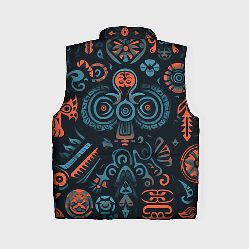 Женский жилет Абстрактный рисунок в славянском стиле / 3D-Красный – фото 2