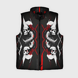 Женский жилет Позвоночные черепа красные, цвет: 3D-красный