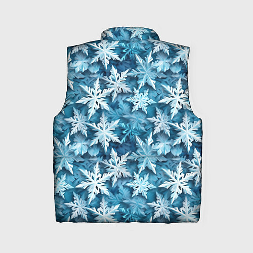 Женский жилет New Years pattern with snowflakes / 3D-Светло-серый – фото 2