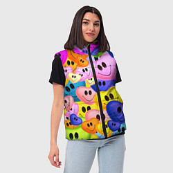 Женский жилет Улыбка любви, цвет: 3D-черный — фото 2