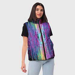 Женский жилет Размазанная краска, цвет: 3D-светло-серый — фото 2