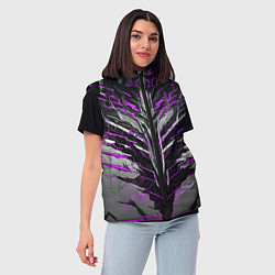 Женский жилет Киберпанк доспех фиолетовый, цвет: 3D-черный — фото 2