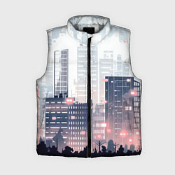 Женский жилет Безмятежный город, цвет: 3D-светло-серый