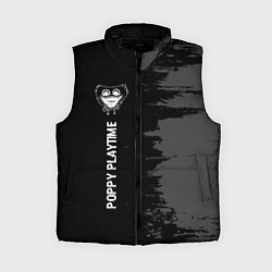 Женский жилет Poppy Playtime glitch на темном фоне по-вертикали, цвет: 3D-черный