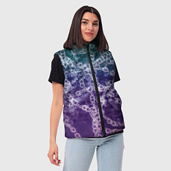 Женский жилет Абстракция - ДНК цепочка, цвет: 3D-черный — фото 2