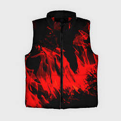 Женский жилет Красное пламя, цвет: 3D-красный