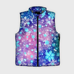 Женский жилет Снежинки - морозный паттерн, цвет: 3D-светло-серый