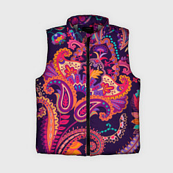Женский жилет Индийские этнические узоры, цвет: 3D-светло-серый