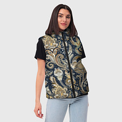 Женский жилет Индийские этнические узоры пейсли, цвет: 3D-красный — фото 2