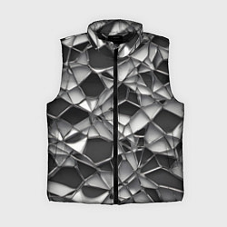 Женский жилет Чёрно-белая сетка, цвет: 3D-черный
