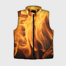 Женский жилет Языки пламень, цвет: 3D-красный