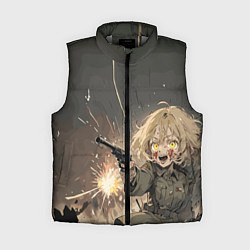 Женский жилет Девушка с пистолетом, цвет: 3D-светло-серый