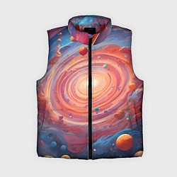 Женский жилет Галактика в спирали, цвет: 3D-красный