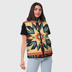 Женский жилет Орнамент в стиле американских индейцев, цвет: 3D-светло-серый — фото 2