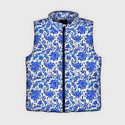 Женский жилет Гжель классика, цвет: 3D-светло-серый