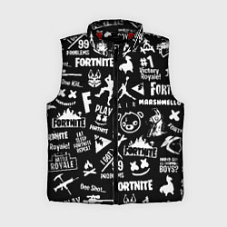Женский жилет Fortnite alllogo black, цвет: 3D-красный