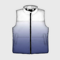 Женский жилет Туманный градиент бело-синий, цвет: 3D-черный