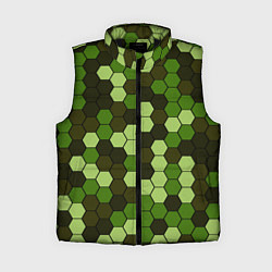 Женский жилет Камуфляж гексагон лесной