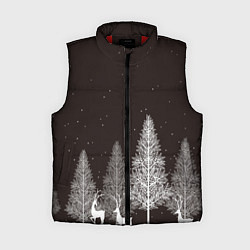 Женский жилет Олени в лесу