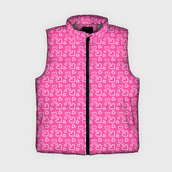 Женский жилет Паттерн маленький сердечки розовый, цвет: 3D-светло-серый