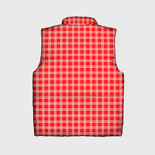 Женский жилет Красно-белый клетчатый / 3D-Красный – фото 2