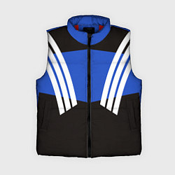 Женский жилет Олимпийка 90х - полоски, цвет: 3D-красный