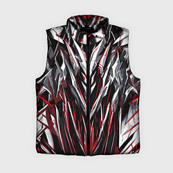 Женский жилет Острый металл красный, цвет: 3D-черный