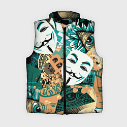 Женский жилет Криптавалюта с маской Виндетта