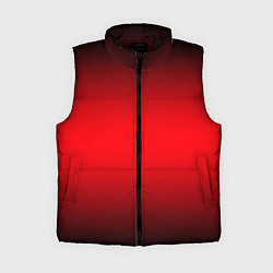 Женский жилет Градиент чёрно-красно-чёрный, цвет: 3D-черный