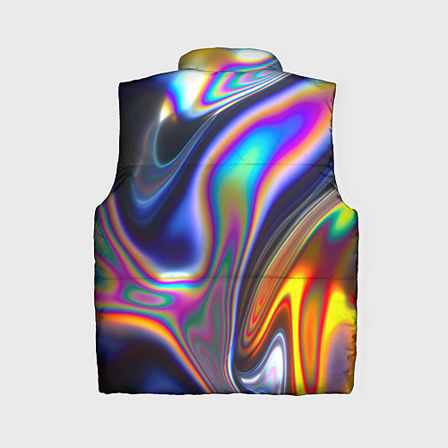 Женский жилет Жидкая голографическая бензиновая абстракция / 3D-Красный – фото 2