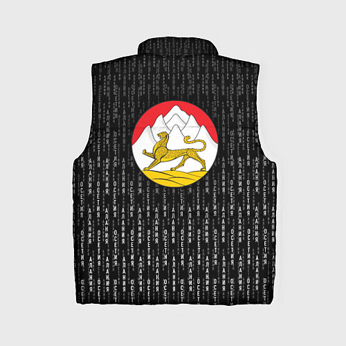 Женский жилет Осетия Алания герб на спине / 3D-Красный – фото 2