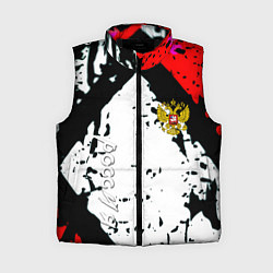 Женский жилет Россия краски текстура, цвет: 3D-черный