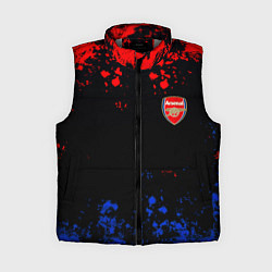Женский жилет Арсенал Лондон краски, цвет: 3D-светло-серый