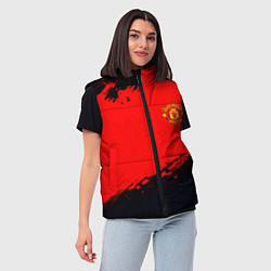 Женский жилет Manchester United colors sport, цвет: 3D-светло-серый — фото 2
