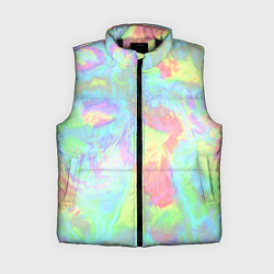 Женский жилет Абстракция смесь красок, цвет: 3D-черный