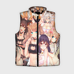 Женский жилет Аниме тяночки, цвет: 3D-черный